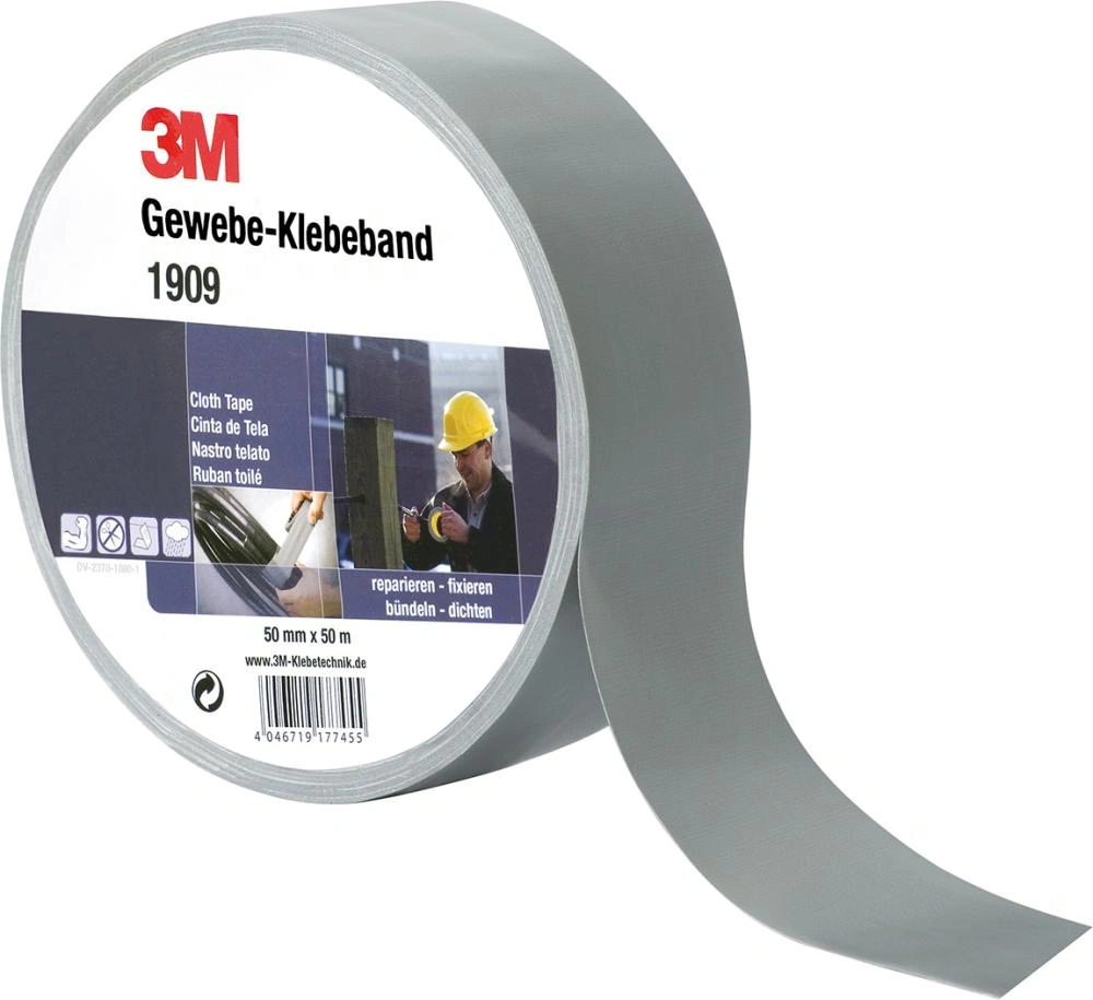 3M | Vävtejp 3M 1900 50mm x 50m, Silver | 4046719220359