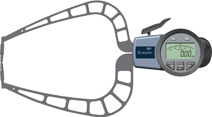 Kroeplin | Utvändig Snabbmätare 0-30mm, Analog-/Digitalvisning, IP67 | 4053569108881