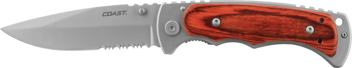 Coast | Fickkniv Coast FX412 med träinlägg i skaft | 15286196897