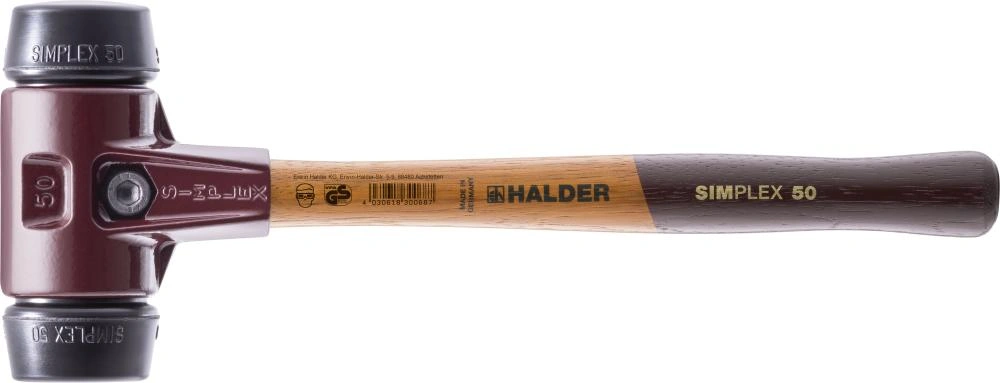 Halder | Plasthammare SIMPLEX 30mm gummislag | 4030618300045
