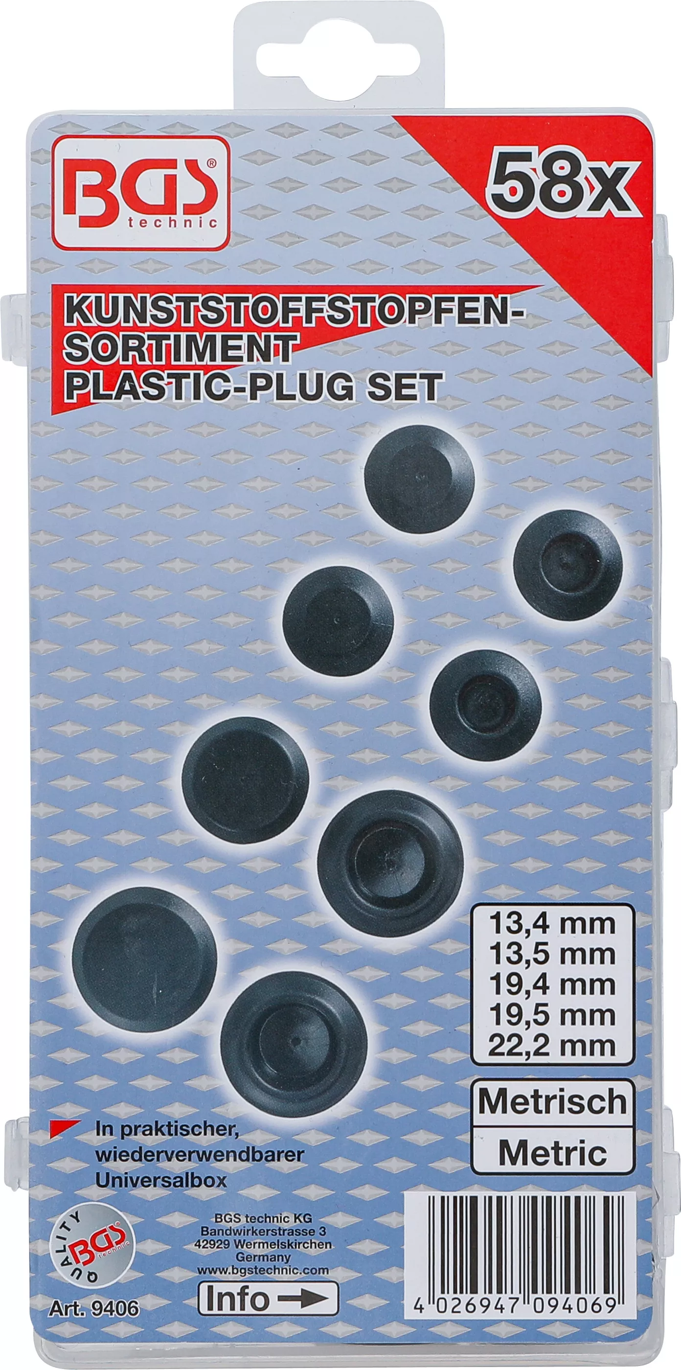 Plastproppar-Sortiment | 58 delar
