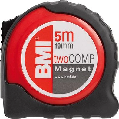 BMI | Måttband, twoCOMP med magnethake, Vitt, 10M EG II | 4007368106906
