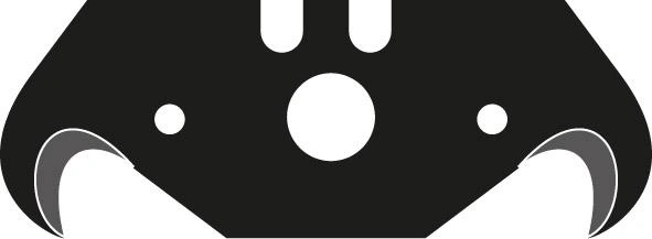 Lutz | Knivblad 48,2x18,7x0,65mm Black, (10 st) | 4030884700280