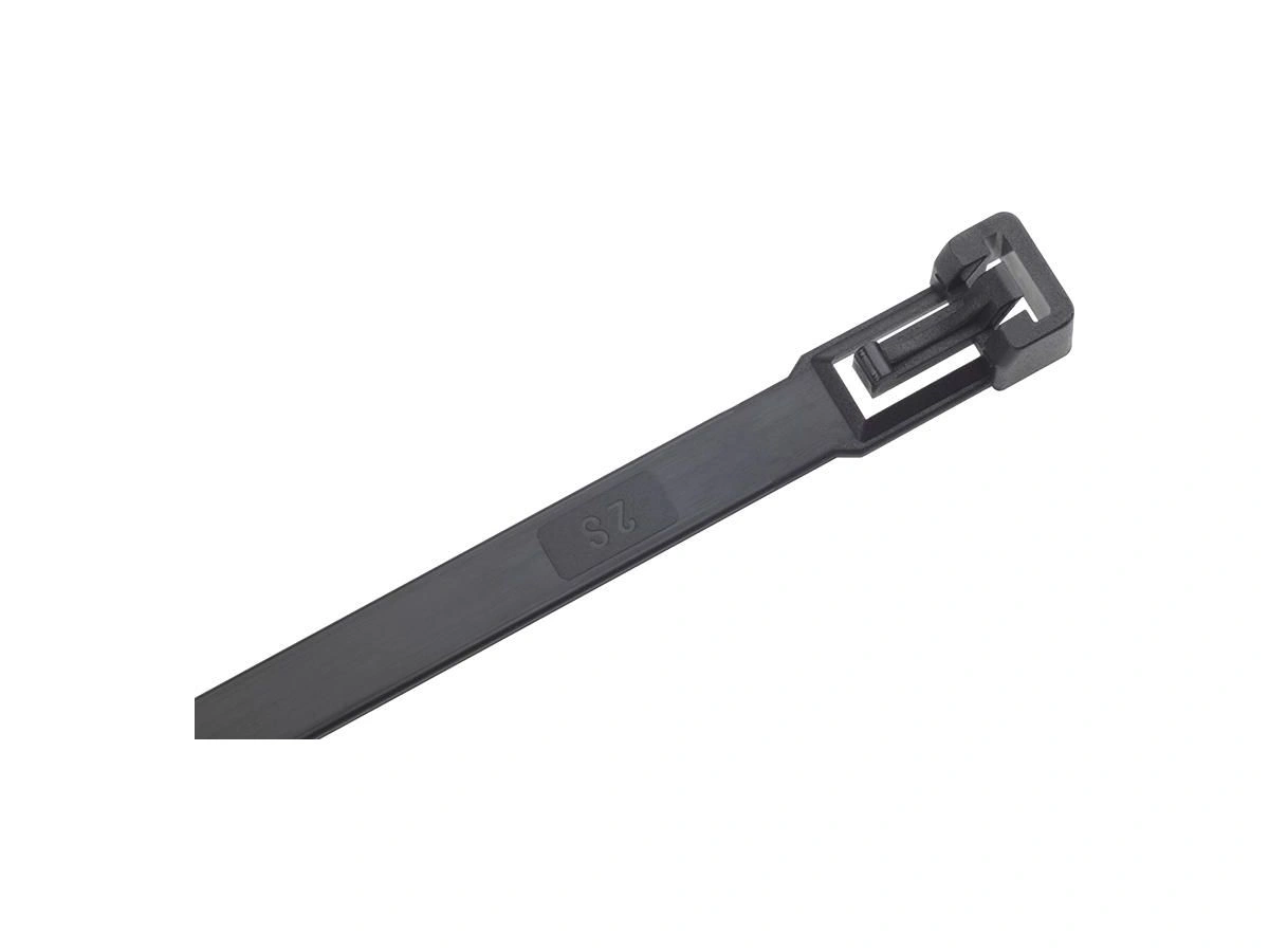 Sapiselco | Buntband Nylon svart 3,5x280mm, öppningsbar (100st) | 8014748305466