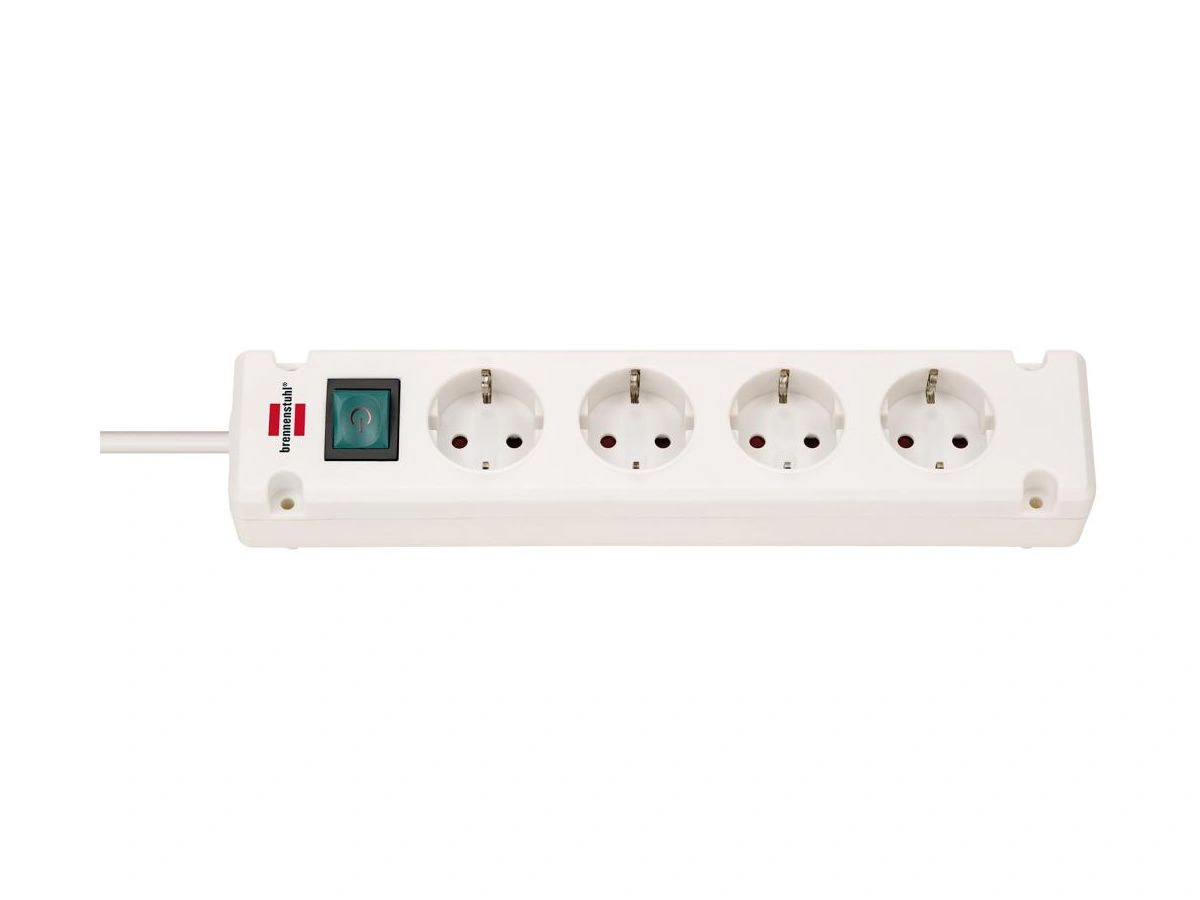 Brennenstuhl | Grenuttag 4-vägs 1.5m kabel H05VV-F 3G1.5 IP20 | 4007123643233