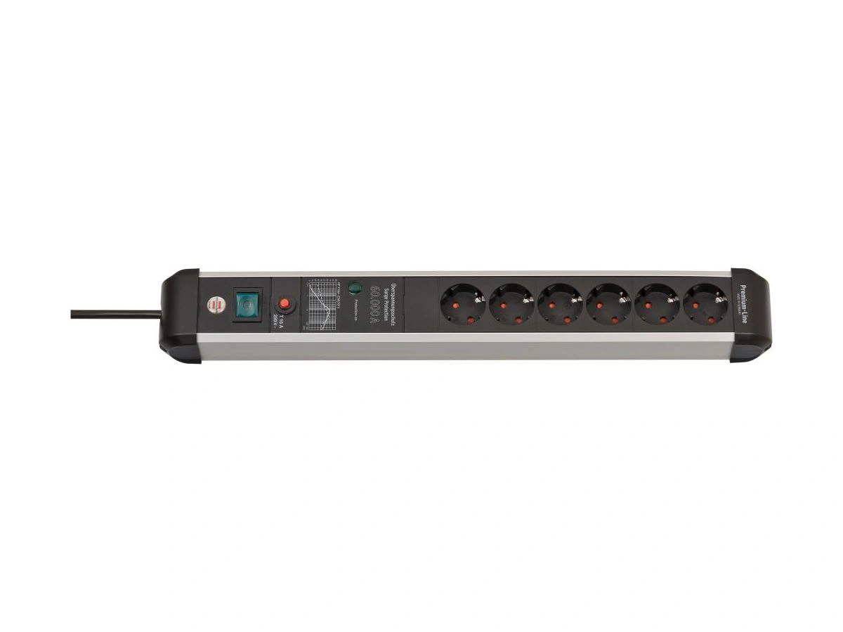 Brennenstuhl | Grenuttag Premium-Protect 6-vägs 3m kabel H05VV-F 3G1.5 IP20 | 4007123677092