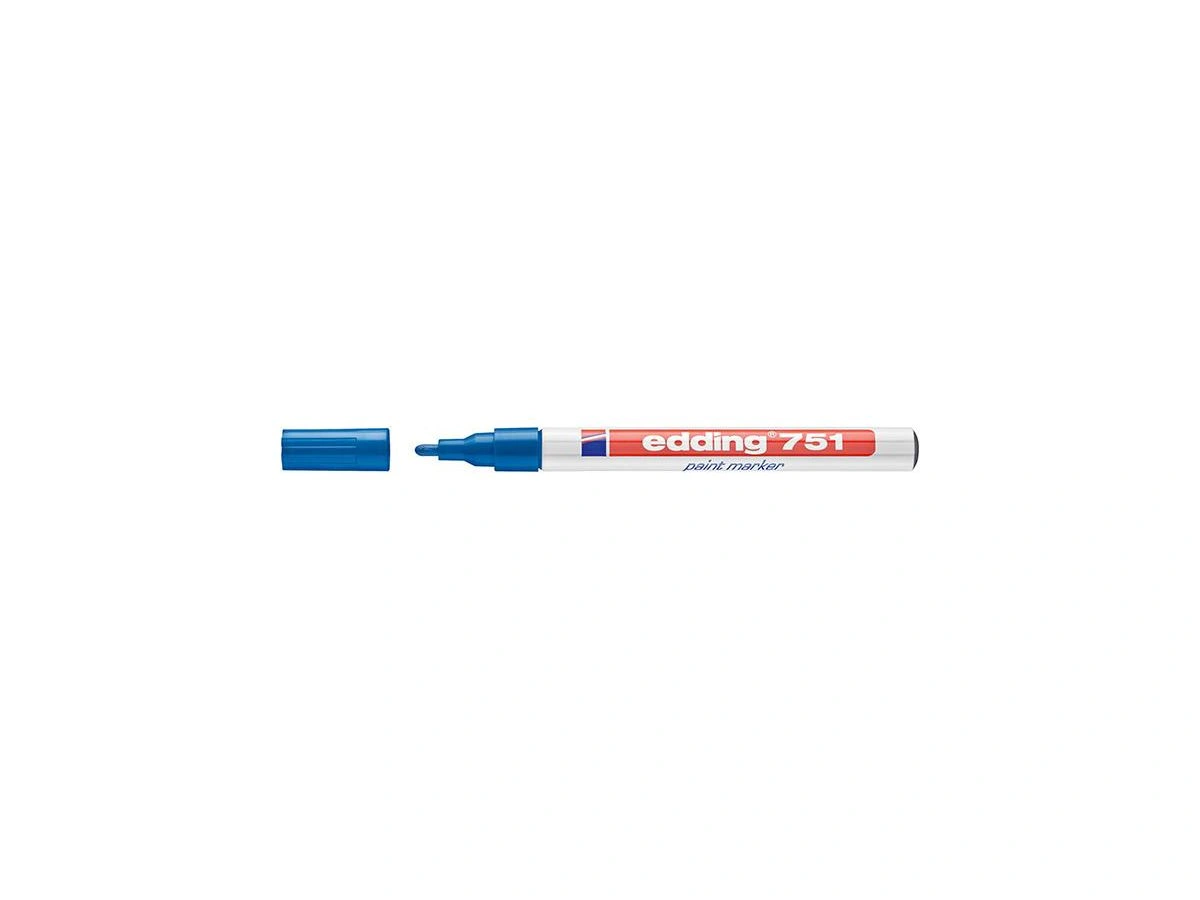 Edding | Märkpenna Lackmarker 751 blå, rundspets 1-2mm | 4004764017485