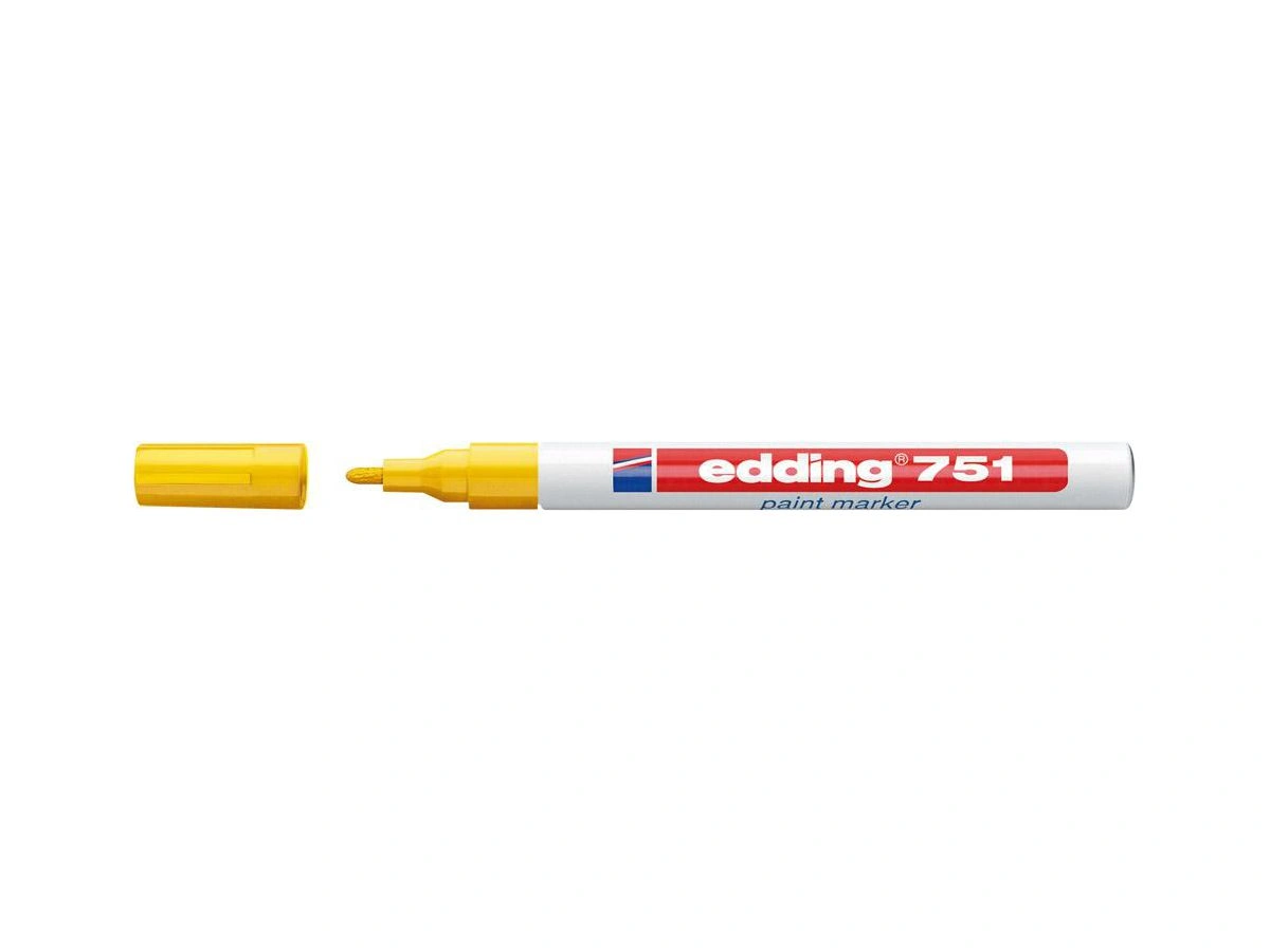 Edding | Märkpenna Lackmarker 751 gul, rundspets 1-2mm | 4004764017508