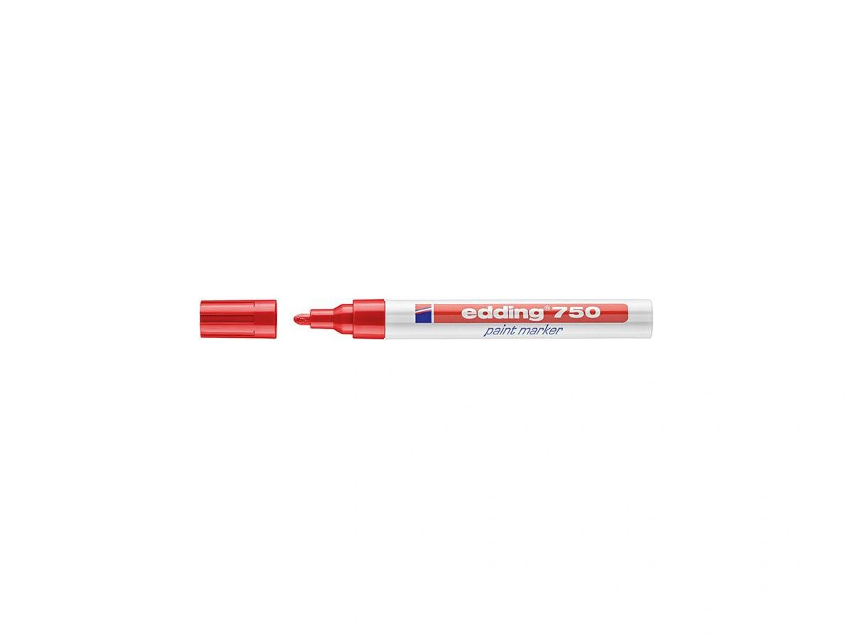 Edding | Märkpenna Lackmarker 751 röd, rundspets 2-4mm | 4004764018512