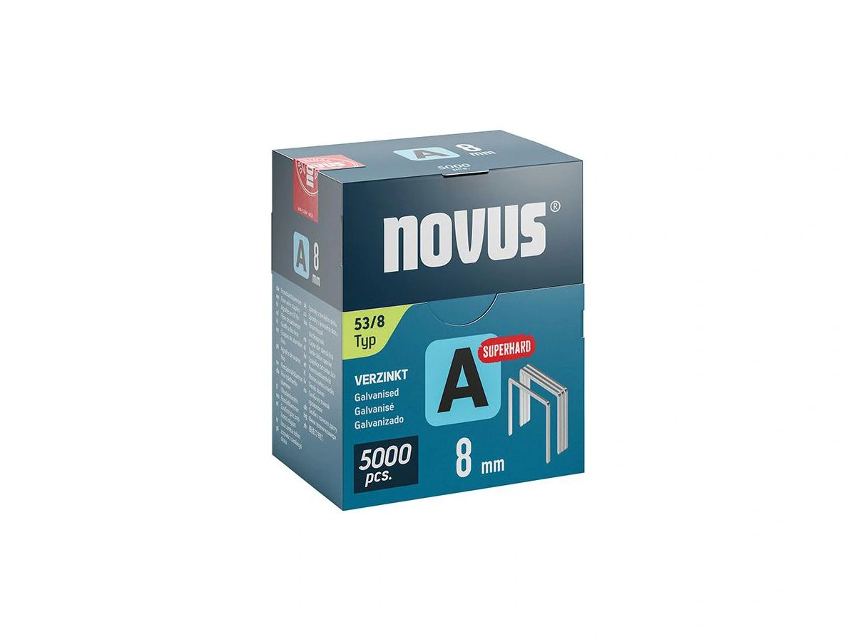 Novus | Bredtrådsklammer A Typ 53/8mm (5000 st) | 4009729080375