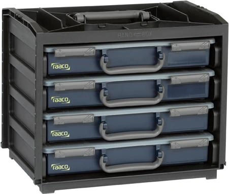 Raaco | Sortimentslåda Handy Box Blå med 4 lådor 376x265x310mm | 5733439136242