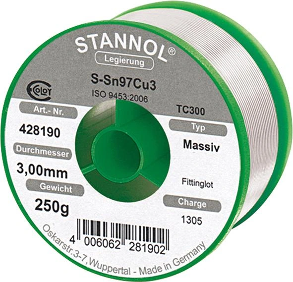 Stannol | Silvermjuklod typ 97, 250g, 428190 | 4006062281902