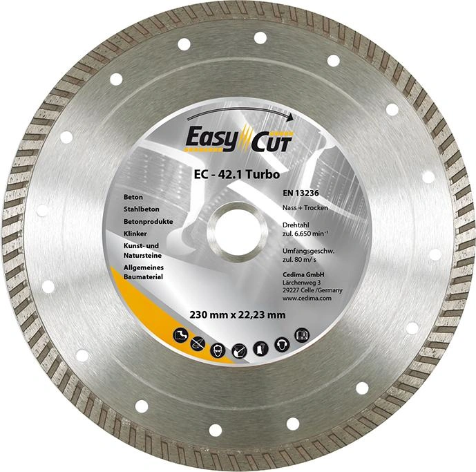 Cedima | Diamantkapklinga Turbo EC-42, 180x10x25,4mm | 4023138133453