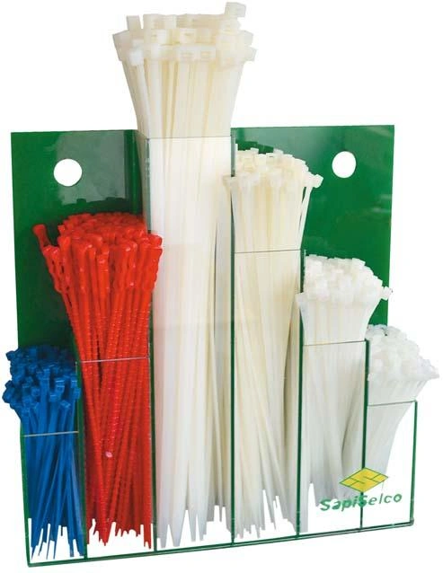 Sapiselco | Buntbandsortiment nylon 600-delar i display | 4030884911891