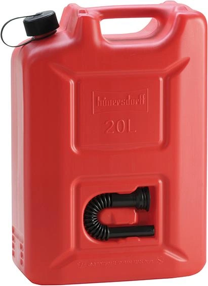 Hünersdorff | Bensindunk 20l, HDPE, Röd | 4007228802061