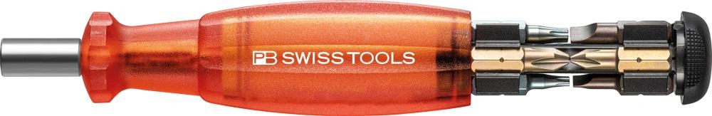 Pb Swiss Tools | Bitsskruvmejsel röd 8-delar (Spår, PH, TX) | 7610733282005