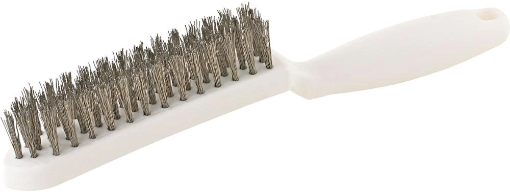 Lessmann | Handstålborste rostfri vågig med plastskaft 4-radig | 4017359085752