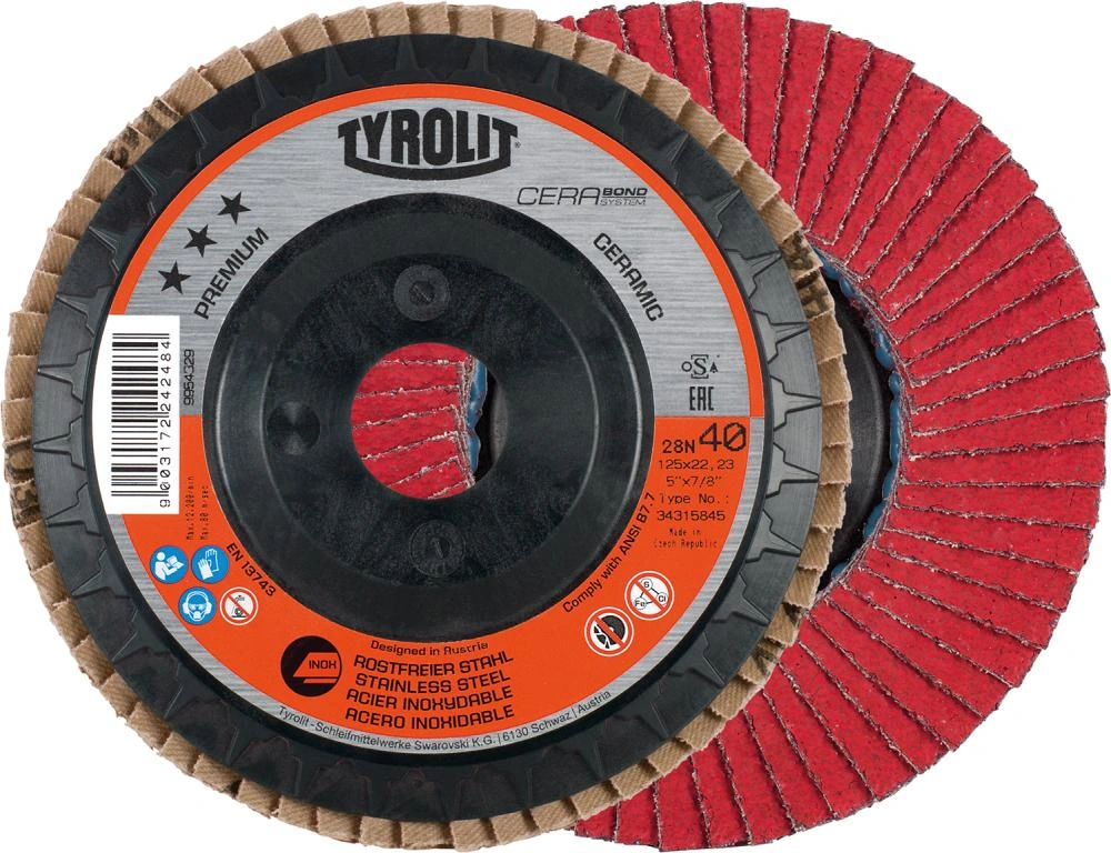 Tyrolit | Lamellrondell Cerabond 125mm K40 konvex | 9009013058849