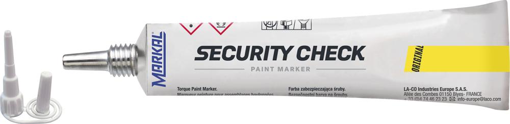 Låslack Security Check Paint Marker, Gul