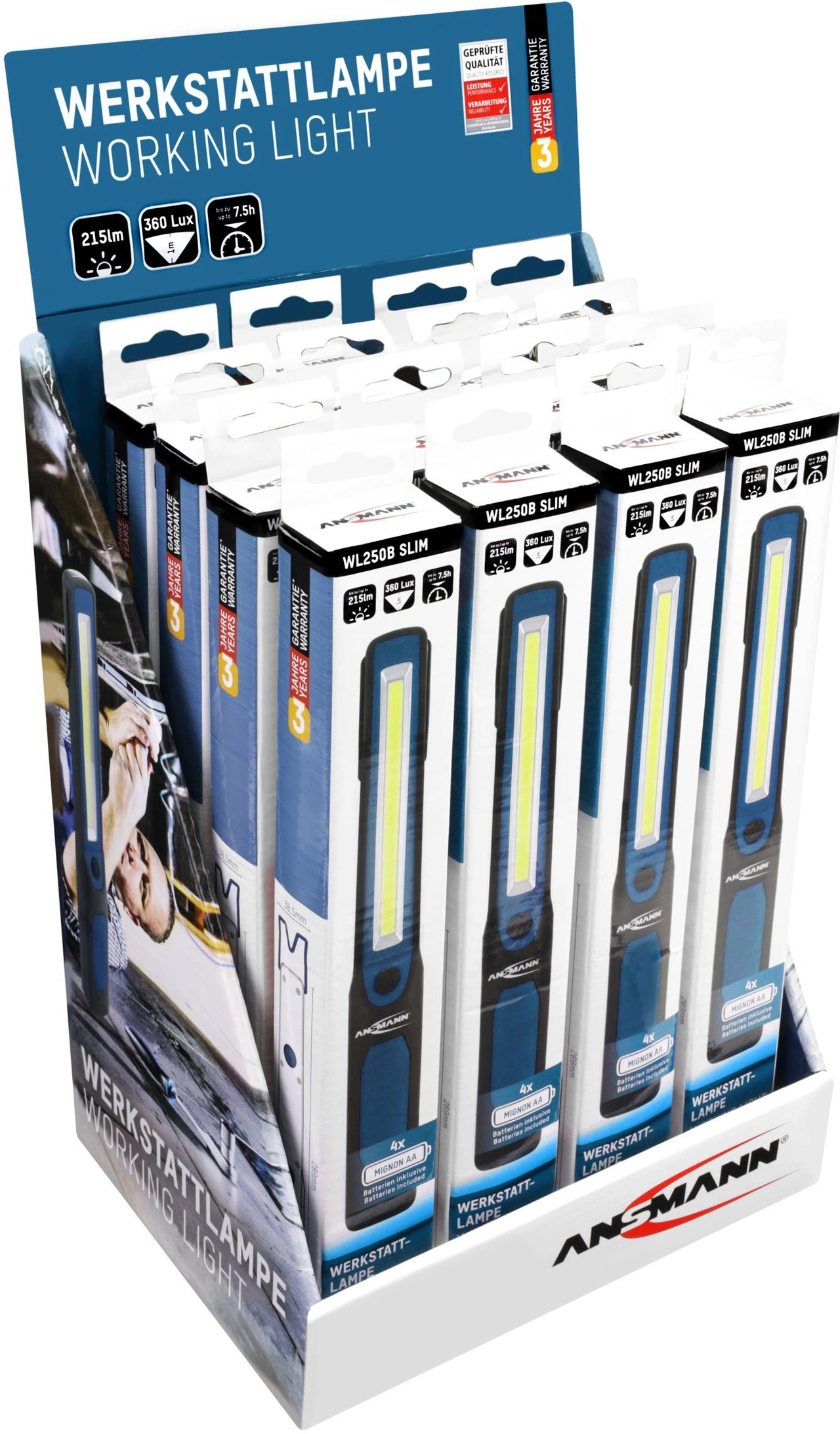 Led Servicelampa Slim, 215lm