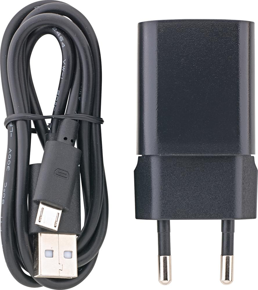 Laddare 230V med Micro USB kabel 5V, 1 Amp