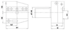 VDI Hållare Stickstål AL 30x26mm