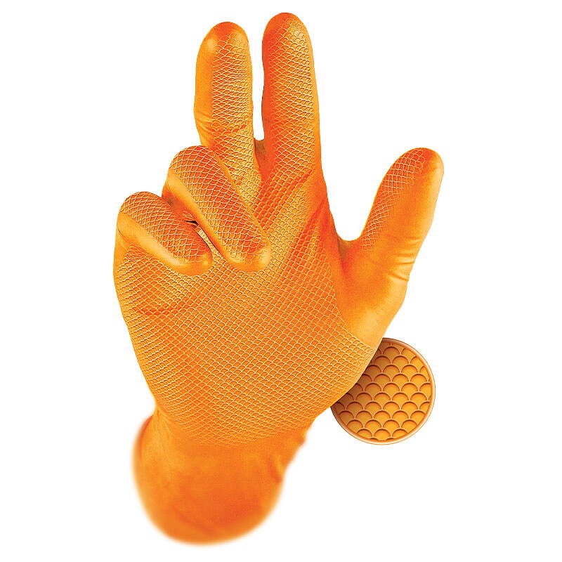 Mekanikerhandske Grippaz Orange (50st)