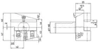 VDI Hållare radiell B4 vänster 30x20mm