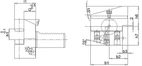 VDI Hållare radiell B3 höger 30x20mm