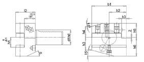VDI Hållare radiell B1 höger 30x20mm