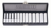 Hylssats Lång 3/8" 6-kant 6-19mm 12-delar