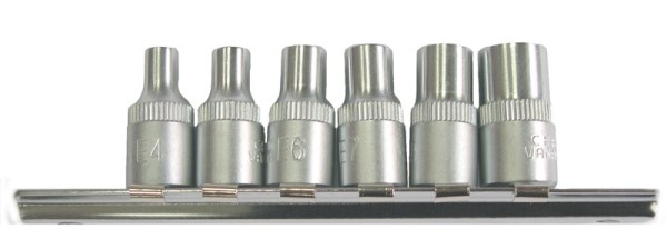 Hylssats 1/4" Torx E4 - E10 6-delar