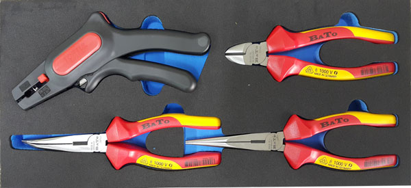 Tångsats VDE 1000V 4-delar EVA 1/3