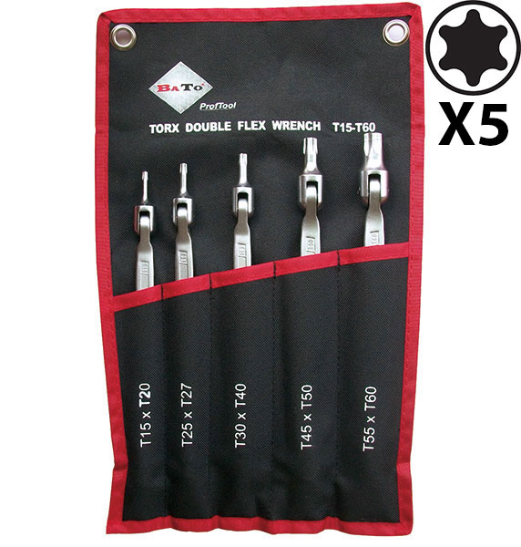 Lednyckelsats Torx T15-T60 5-delar