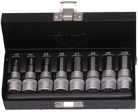 Bitshylssats 3/8" Insex 3-10mm 8-delar