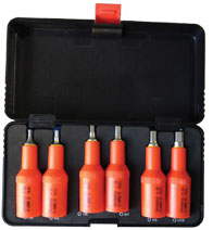 Bitshylssats 1/2" VDE 1000V Insex 4-10mm 6-delar