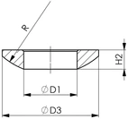 Underläggsbricka sfärisk DIN 6319C M8