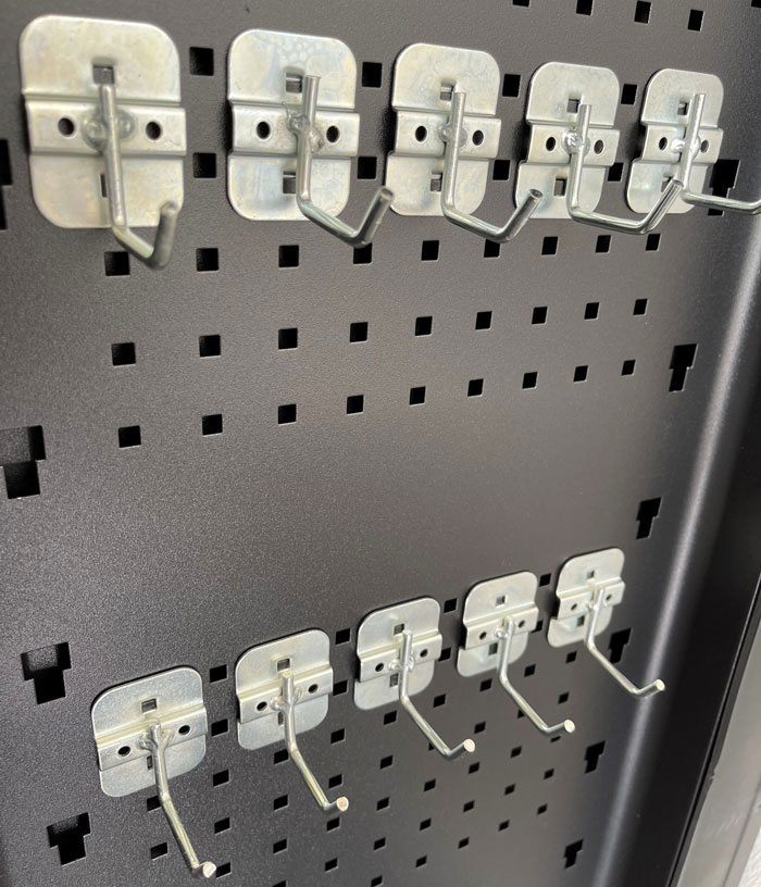 Verktygskrok 30mm, för sidopanel på Bato verktygsvagnar (10st)