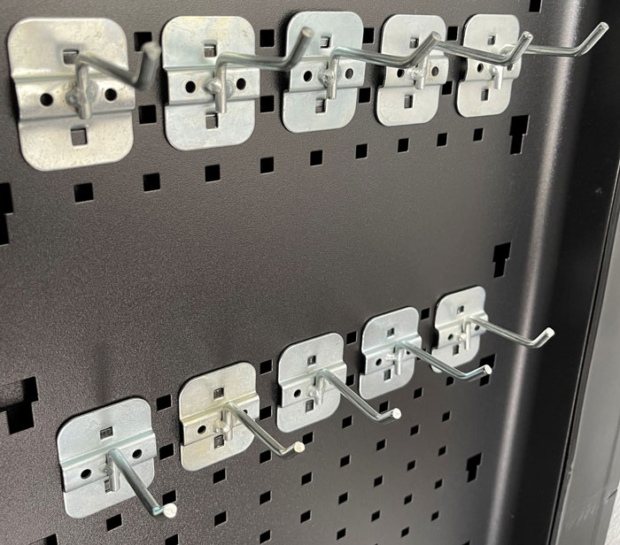 Verktygskrok 40mm, för sidopanel på Bato verktygsvagnar (10st)