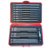 Bitssats 1/4" m. långa bits 127mm 18-delar