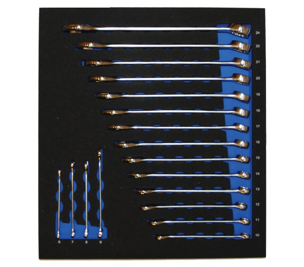 U-Ringnyckelsats 6-24 mm 18-delar EVA 2/3