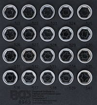 Verkstadsvagninlägg 1/6: Fälglås-Verktyg-sats för VAG | 20 delar