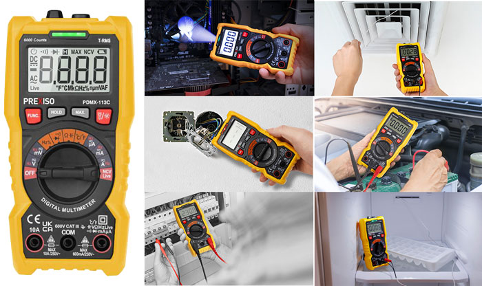 Digital multimeter PDMX-113C med temperaturmätare