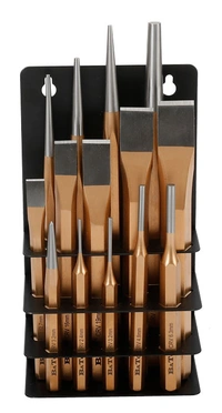 Mejsel-, dorn-, körnarsats 14-delar