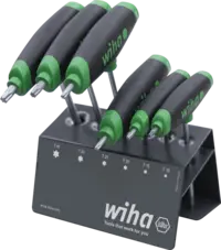 Torxnyckelsats T-grepp T10-40, 6-delar m. ställ