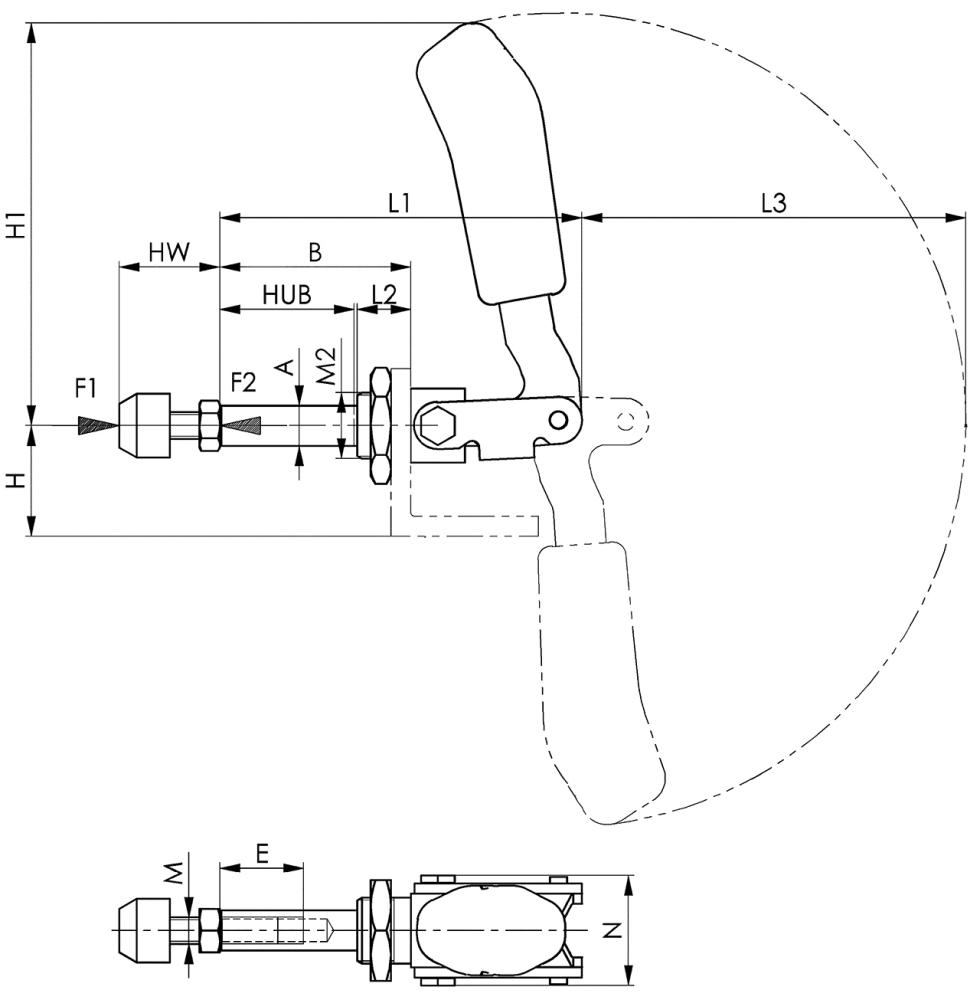 Tryck och dragspännare kort