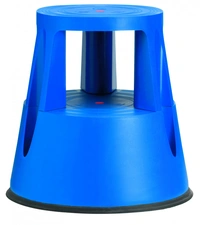 Stegpall, plast, 2 steg, blå
