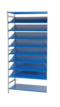 HYLLO Påbyggnad, 8 vinklade hyllor, 1000mm