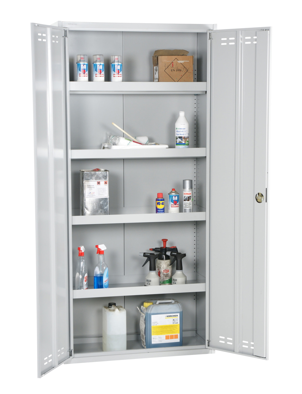 Kemikalieskåp 1950x920x420mm, 4 hyllplan