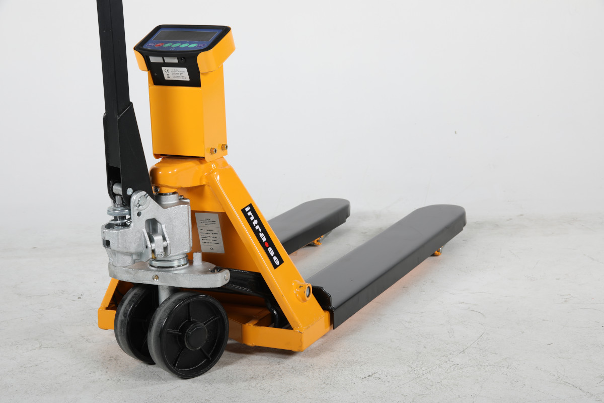 Pallyftare med våg, 2000kg, 542x1150mm, laddningsbart batteri, laddare inkluderad